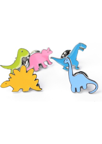 Karikatür Dinozor Broş Diy Düğme Pimleri Ceket Sırt Çantası Pin Rozeti Hayvan Figürlü Mücevherat Erkek Çocuklar Pembe (Yurt Dışından) indirimleri