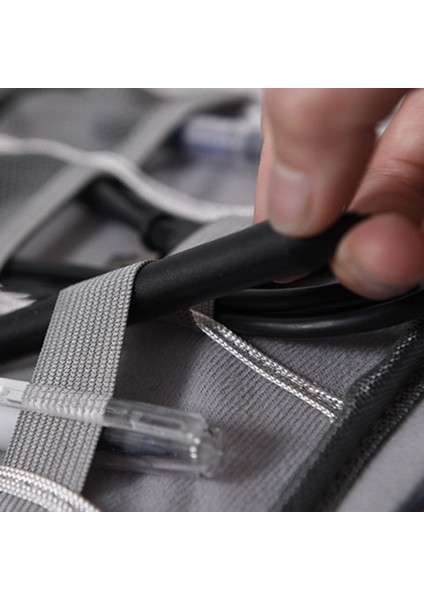 Adet Kablo Saklama Çantası Su Geçirmez Dijital Elektronik Organizatör Seyahat Kablo Çantası Taşınabilir USB Veri Hattı Depolama, Bir (Yurt Dışından) fırsatları