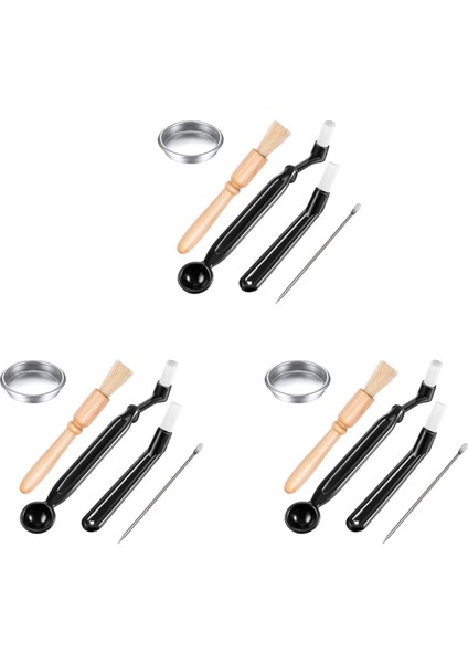 3x Kahve Makinesi Temizleme Seti Kahve Öğütücü Fırça Kahve Makinesi Grubu Kafa Temizleme Fırçası Kahve Makinesi Filtresi ile (Yurt Dışından)