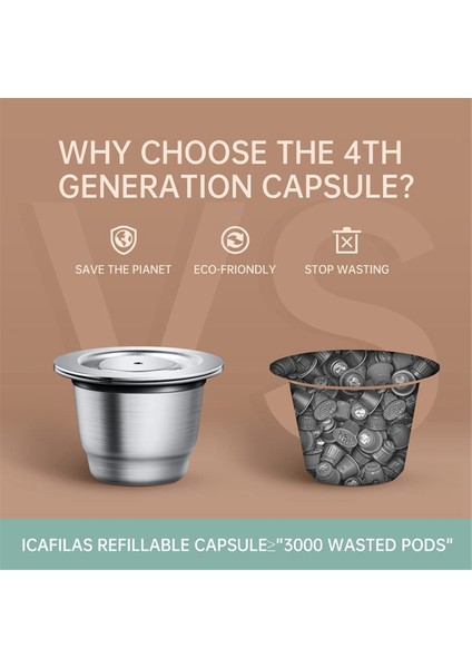 Nespresso Için Doldurulabilir Kahve Kapsülü Sabotaj Yeniden Kullanılabilir Kahve Pod Barista Espresso Makinesi-B Için Coffeeware Aksesuarları (Yurt Dışından)