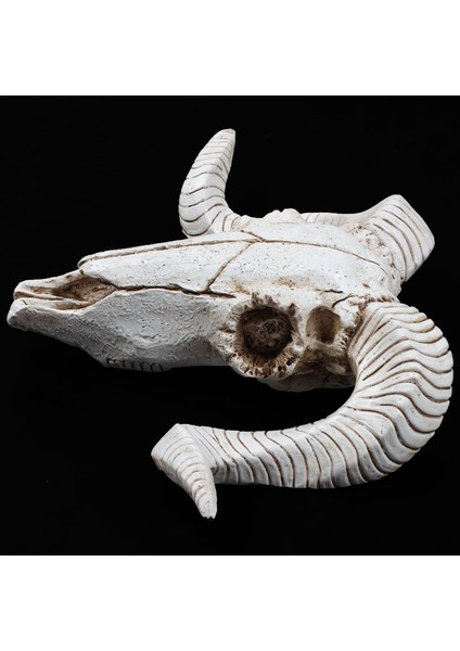 Reçine Koyun Kafası Kafatası Kafa Duvar Asılı 3D Hayvan Longhorn Heykel Figürler El Sanatları Boynuzları Ev Dekor Süsler (Yurt Dışından) indirimleri