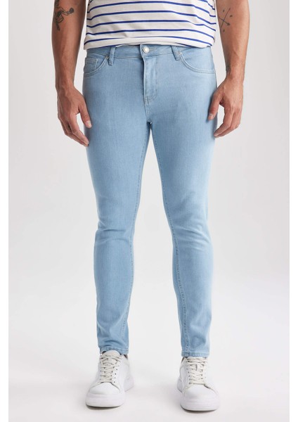 Super Skinny Fit En Dar Kalıp Normal Bel Ekstra Dar Paça Jean Pantolon A5436Ax23Sm