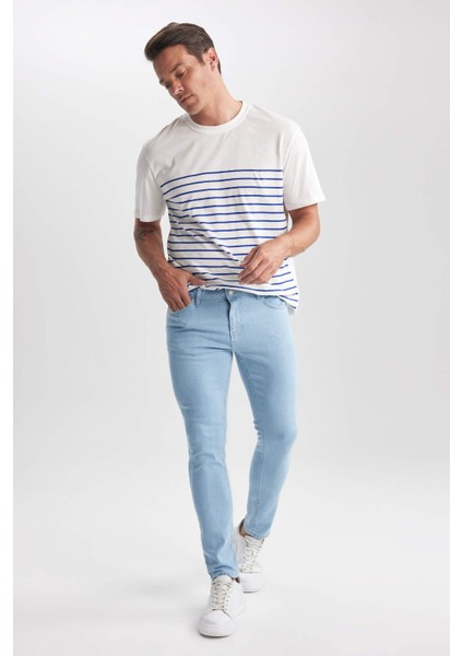 Super Skinny Fit En Dar Kalıp Normal Bel Ekstra Dar Paça Jean Pantolon A5436Ax23Sm