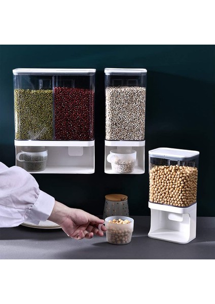 Duvara Monte Kuru Gıda Dispenseri, Tahıl Dispenseri,saklama Tahıl Kabı, Tahıl,pirinç Mutfak Saklama Kapları C (Yurt Dışından) fırsatları
