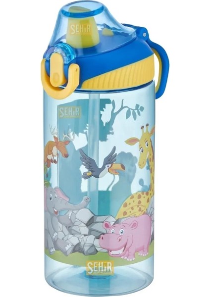 500ML Silikon Pipetli Çocuk Su Matarası