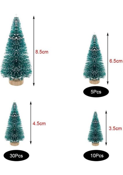 100 Adet Minyatür Yapay Noel Ağacı Küçük Kar Don Ağaçları Çam Ağaçları Noel Dıy Parti Dekorasyon El Sanatları (Yurt Dışından)