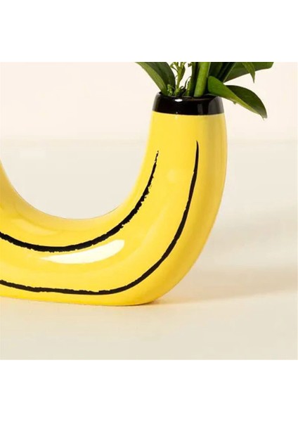 Basit Muz Vazo Çiçek Aranjmanı Oturma Odası Yemek Odası Dekorasyon Süsler Reçine Artefakt Ekici Çerçeve ile (Yurt Dışından) indirimleri