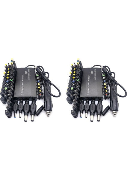 2x Evrensel 12V-24V Ac Güç Adaptörü Ayarlanabilir Araç Ev Şarj Cihazı USB12V Güç Kaynağı 100W 5A Dc Konnektörlü Dizüstü Bilgisayar (Yurt Dışından)
