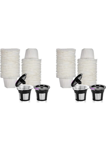 Keurig Için 2 Set K Bardak, 100 Adet Kağıt K Bardak Filtresi - Evrensel Keurig Yeniden Kullanılabilir Kahve Kapsülleriyle Uyumlu (Yurt Dışından)