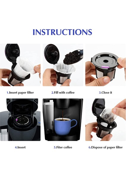 Keurig Için 2 Set K Bardak, 100 Adet Kağıt K Bardak Filtresi - Evrensel Keurig Yeniden Kullanılabilir Kahve Kapsülleriyle Uyumlu (Yurt Dışından) fırsatları