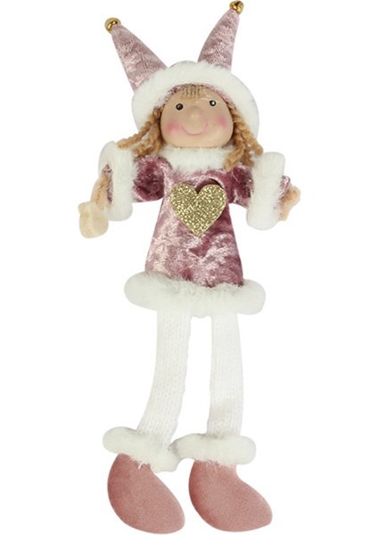 5 Adet Noel Peluş Bebek Süsleri Çocuk Sevimli Bebek Kız Hediye Noel Kolye (Yurt Dışından)
