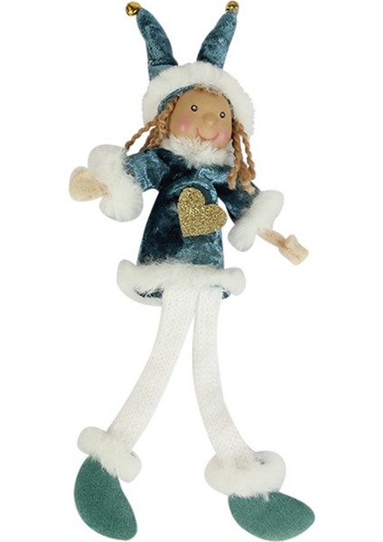 5 Adet Noel Peluş Bebek Süsleri Çocuk Sevimli Bebek Kız Hediye Noel Kolye (Yurt Dışından)