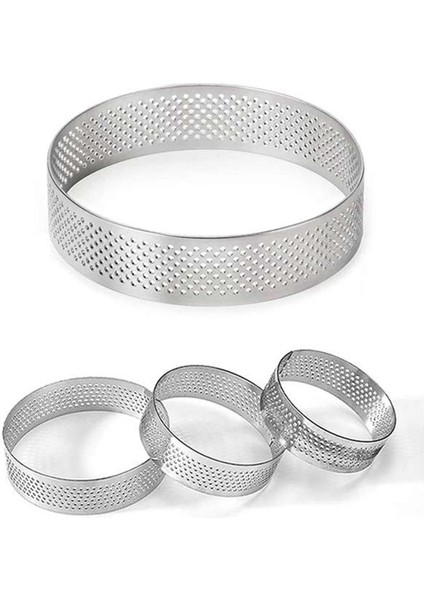 15 Adet Dairesel Tart Yüzükler Delikli Paslanmaz Çelik Meyveli Turta Kiş Kek Mus Kalıp Mutfak Pişirme Kalıp 9 cm (Yurt Dışından) modelleri