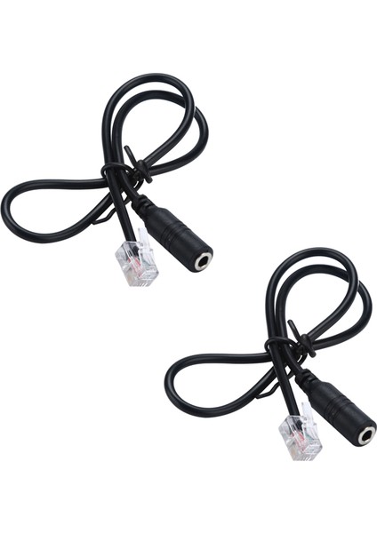 2pc Telefon Adaptörü Rj9 - 3.5 Dişi Adaptör Dönüştürücü Kablo Pc Bilgisayar Kulaklık Telefon (Yurt Dışından)