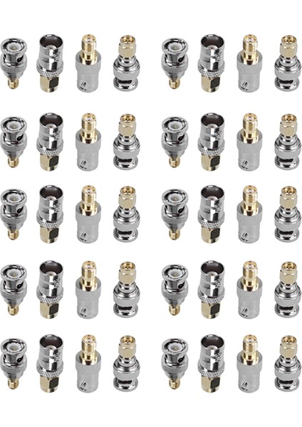 Sma - Bnc Kitleri Rf Koaksiyel Adaptör Erkek Dişi Koaksiyel Konnektör 40 Adet (Yurt Dışından)