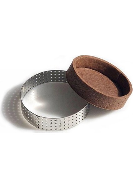 10 Adet Dairesel Tart Yüzük Tatlı Paslanmaz Çelik Delikli Meyve Pasta Kiş Kek Mus Kalıp Mutfak Pişirme Kalıp (Yurt Dışından) modelleri