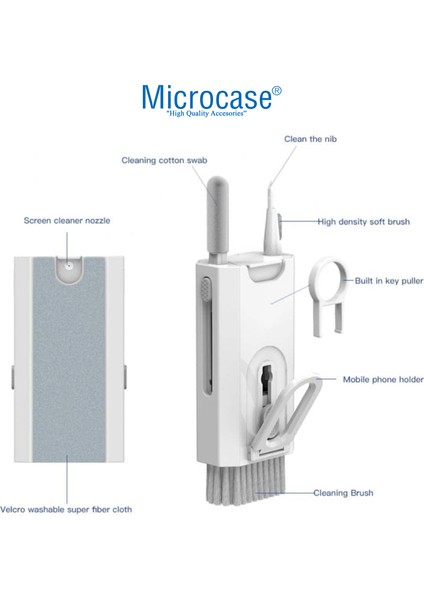 8in1 Elektronik Cihaz Telefon Tablet Klavye Temizleme Fırça Seti AL4190
