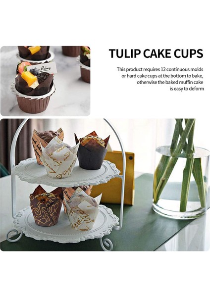 Cupcake Kalıpları, 400 Adet Lale Pişirme Bardak Muffin Bardak Cupcake Gömlekleri Doğum Günü Duş Partisi Için Muffin Kutuları (Yurt Dışından)