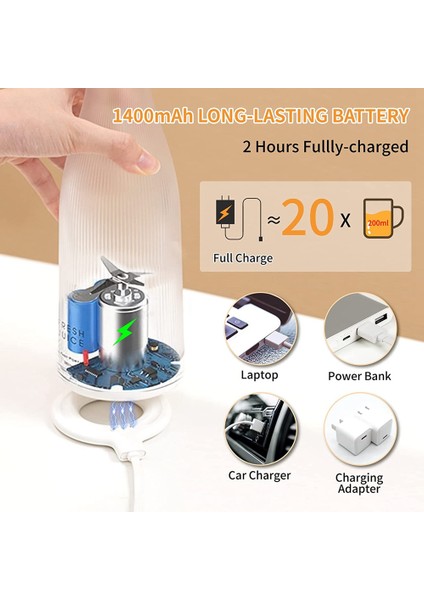 Taşınabilir Blender, Shake ve Smoothie'ler Için Küçük Blender, Manyetik USB Şarj Edilebilir B ile Kişisel Seyahat Boyutunda Blender (Yurt Dışından) modelleri