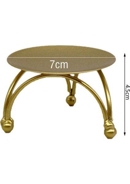 Avrupa Tarzı Şamdan Demir Mumluklar Retro Yuvarlak Masa Altın Ev Şenlikli Süsleme Için 6 Adet (Yurt Dışından)