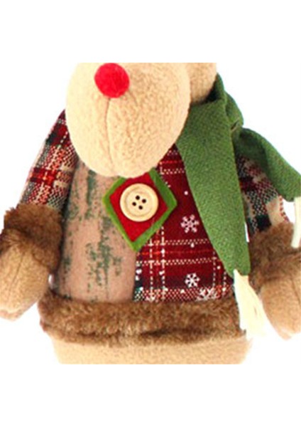 Ayakta Noel Ren Geyiği, Geri Çekilebilir Bacaklar ile Ren Geyiği Dolması Peluş Noel Süslemeleri Süsler Tatil Dekor (Yurt Dışından) fırsatları