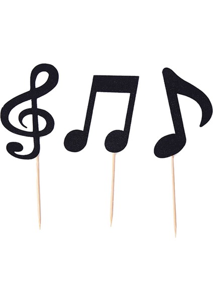 60 Adet Müzik Notaları Temalı Kek Topper Kağıt Kek Ekler Kart Düğün Pastası Topper Dekorasyon (Yurt Dışından) fiyatları