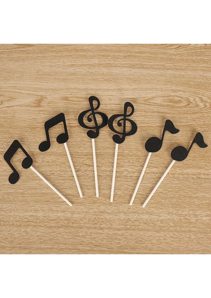 60 Adet Müzik Notaları Temalı Kek Topper Kağıt Kek Ekler Kart Düğün Pastası Topper Dekorasyon (Yurt Dışından) fırsatları