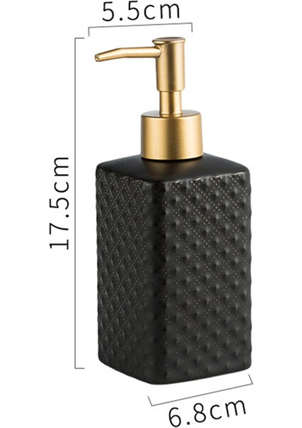 Seramik Sabunluk, Doldurulabilir El Yıkama Sıvısı Losyonu, Narin Vintage Rölyefli, Banyo Veya Mutfak Için (Siyah) (Yurt Dışından) fiyatları
