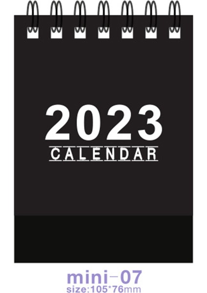 10 Adet Mini Masa Takvimi 2023 Şu Anda Aralık 2023'E Kadar Çalışıyor, Hediyeler Için 105X76MM Küçük Daimi Masa Takvimleri (Siyah) (Yurt Dışından)