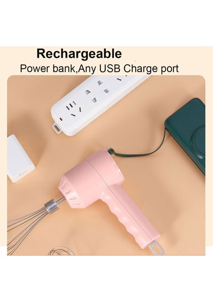 Kablosuz Yiyecek Mikser 3 Hız El Elektrikli Yumurta Çırpıcı Sarımsak Pişirme Mikser Çok Fonksiyonlu Mutfak Robotu Yeşil (Yurt Dışından)