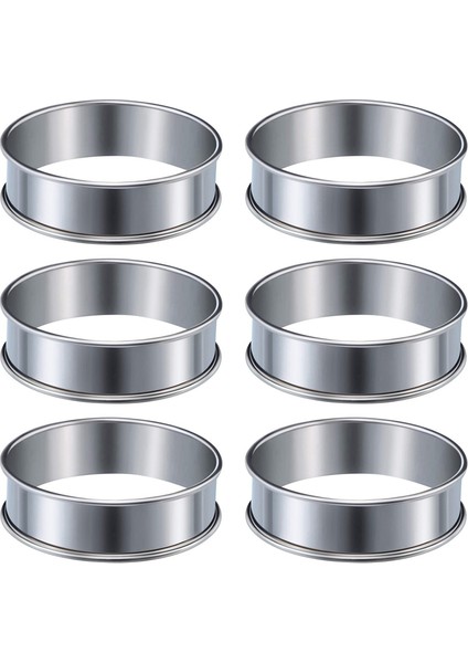 24 Adet Muffin Tart Yüzükler Çift Haddelenmiş Tart Yüzük Paslanmaz Çelik Muffin Yüzükler Gıda Yapımı Için Metal Yuvarlak Halka Kalıp (Yurt Dışından)