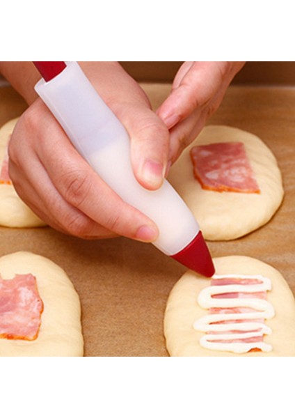 4 Adet Tatlı Dekorasyon Kalemi Silikon Gıda Yazma Kalemi Krem Enjeksiyon Aracı Kek Pişirme Dekorasyon Aracı (Yurt Dışından)