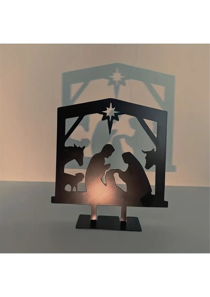 Doğum Sahnesi Siluet Isa'nın Doğuşu Figürler Seti Noel Isa'nın Doğuşu Süsleme Çit Patio E Için Kutsal Aile Doğuş (Yurt Dışından)