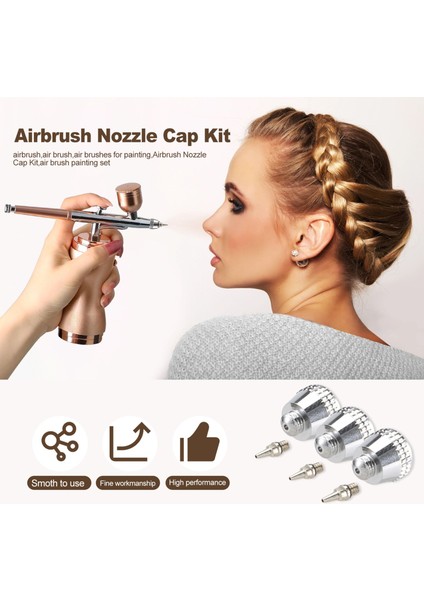 21 Adet Airbrush Memesi Kapağı Kiti Airbrush Iğnesi Yedek Parçalar Airbrush Iğneleri Airbrush Temizleme Kiti Yedek Parça (Yurt Dışından)