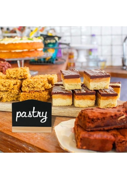 Tebeşir Burcu Için 4 Pcs Mini Kara Tahta Işaretleri, Parti Restoran Düğün Için Gıda Etiketleri Mesaj Panosu Işaretleri (Yurt Dışından)