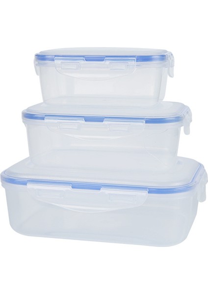 3 Adet Plastik Öğle Yemeği Kutusu Çocuklar Için Bento Kutusu Gıda Depolama Okul Ofis Çalışanı Açık Piknik (Yurt Dışından)