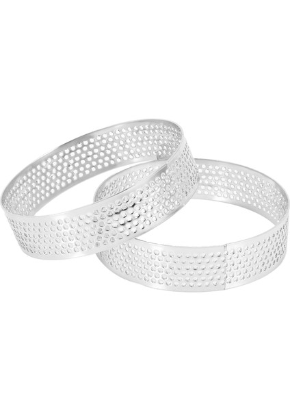 10 Adet Dairesel Gözenekli Tart Halkası Alt Kule Pasta Kek Kalıbı Pişirme Araçları Isıya Dayanıklı Delikli Mus Halkası, 8 cm (Yurt Dışından) fırsatları
