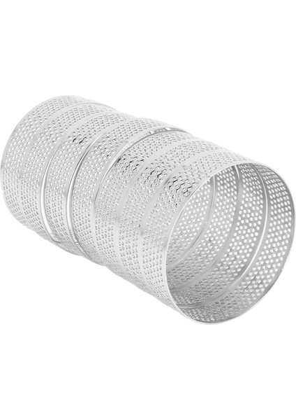 10 Adet Dairesel Gözenekli Tart Halkası Alt Kule Pasta Kek Kalıbı Pişirme Araçları Isıya Dayanıklı Delikli Mus Halkası, 8 cm (Yurt Dışından) indirimleri
