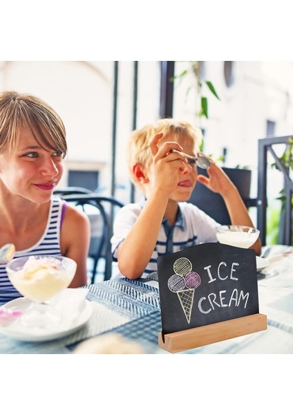 Tebeşir Burcu Için 4 Pcs Mini Kara Tahta Işaretleri, Parti Restoran Düğün Için Gıda Etiketleri Mesaj Panosu Işaretleri (Yurt Dışından) modelleri