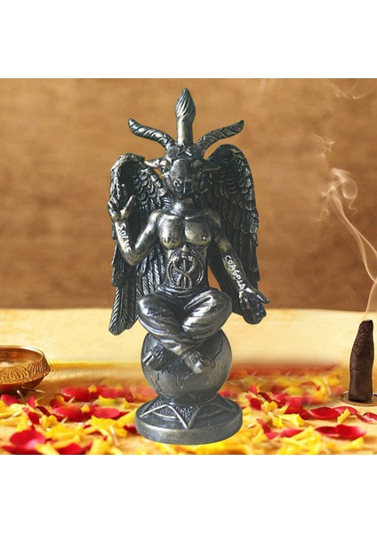 2x Şeytani Idol Baphomet Heykel Zen Meditasyon Sihirli Kanat Keçi Heykeli Reçine El Sanatları Dini Süsler Ev A (Yurt Dışından) modelleri