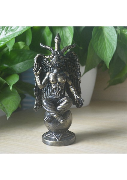 2x Şeytani Idol Baphomet Heykel Zen Meditasyon Sihirli Kanat Keçi Heykeli Reçine El Sanatları Dini Süsler Ev A (Yurt Dışından) fırsatları