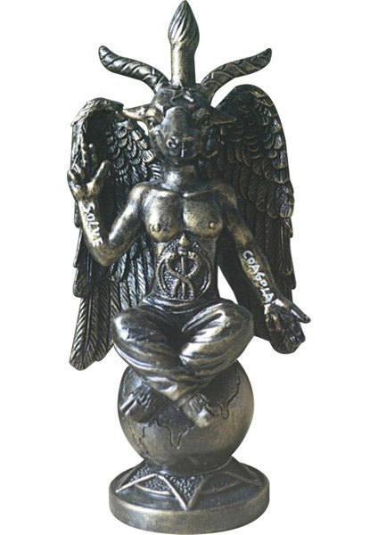 2x Şeytani Idol Baphomet Heykel Zen Meditasyon Sihirli Kanat Keçi Heykeli Reçine El Sanatları Dini Süsler Ev A (Yurt Dışından) indirimleri