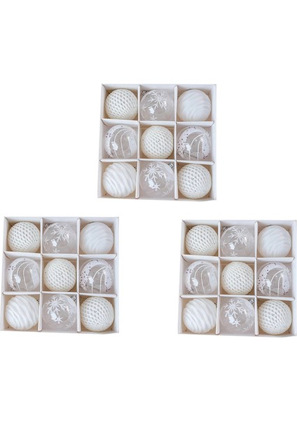 3x Noel Topu Baubles Büyük Ağaç Süslemeleri Topları Noel Partisi Asılı Süsler Yeni Yıl-B Için Noel Süslemeleri (Yurt Dışından)