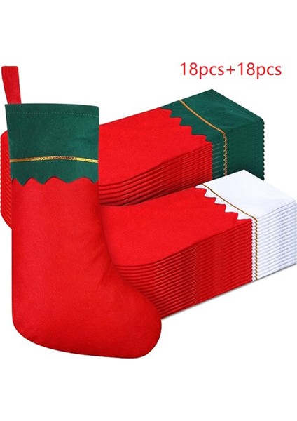 36 Adet Noel Çorap Parti Iyilik Çorap Noel Dekorasyon Çorap Tatil Için Rustik Noel Noel Baba Çorap (Yurt Dışından) fiyatları