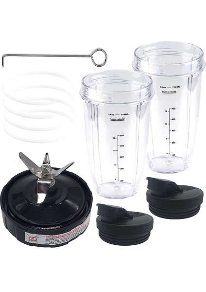 7ın1 Set Yedek Blender Yedek Parçaları 900 W/1000 W Nutri Ninja Pro BL451 30/BL455 30/BN400/BN750/BN800 (Yurt Dışından)