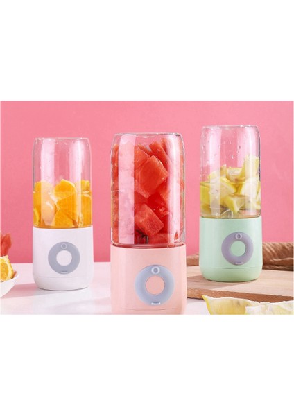 Taşınabilir Blender, Meyve Sıkacağı Kablosuz Taşınabilir Buz Kırma Elektrikli Meyve Sıkacağı Bardağı, El Blenderi Spor (Yeşil) (Yurt Dışından)