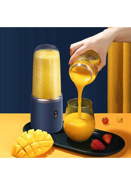 Yeni Taşınabilir Blender 400ML Elektrikli Meyve Sıkacağı Limon Portakal Meyve Sıkacağı Kablosuz Şarjlı 21000RPM Mikser (Mavi) (Yurt Dışından) fırsatları