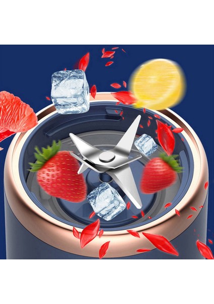 Yeni Taşınabilir Blender 400ML Elektrikli Meyve Sıkacağı Limon Portakal Meyve Sıkacağı Kablosuz Şarjlı 21000RPM Mikser (Mavi) (Yurt Dışından) indirimleri