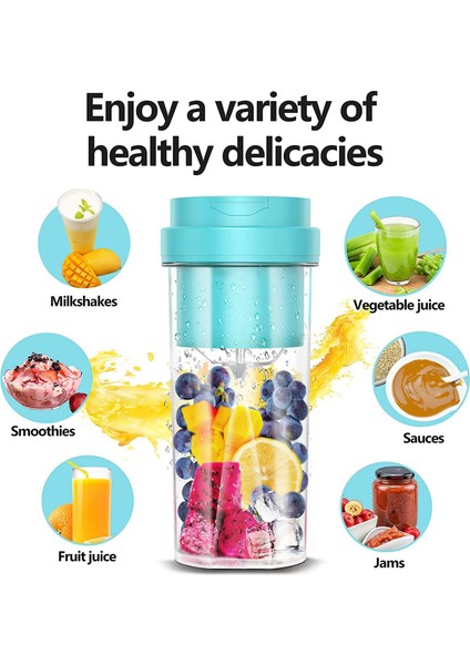 Kişisel Blender, Shake ve Smoothie'ler Için Taşınabilir Blender, USB Şarj Edilebilir, Seyahat Spor Salonu Dış Mekan Beyaz Için Bpa Içermeyen 550 ml (Yurt Dışından) indirimleri