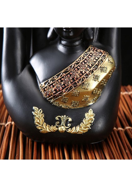 2x Tay Buda Palmiye Heykeli Heykelcik, Zen Buda Heykel-Kapalı/açık Dekor Bahçe, Veranda, Sundurma Yard Dekor (Yurt Dışından)